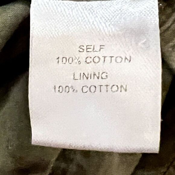 Cotton Bleu Women's Slub Olive Green Elastic Waist Raw Hem Shorts Size M - Picture 5 of 7